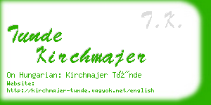 tunde kirchmajer business card